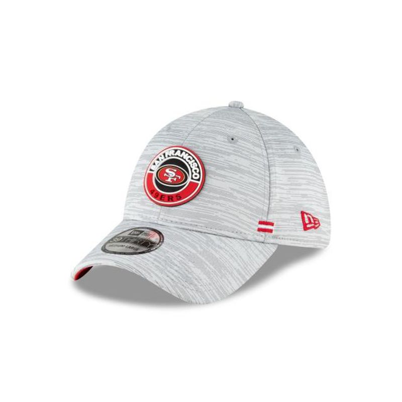 NFL San Francisco 49ers Official Fall Sideline 39Thirty Stretch Fit (QWP2655) - Grey New Era Caps